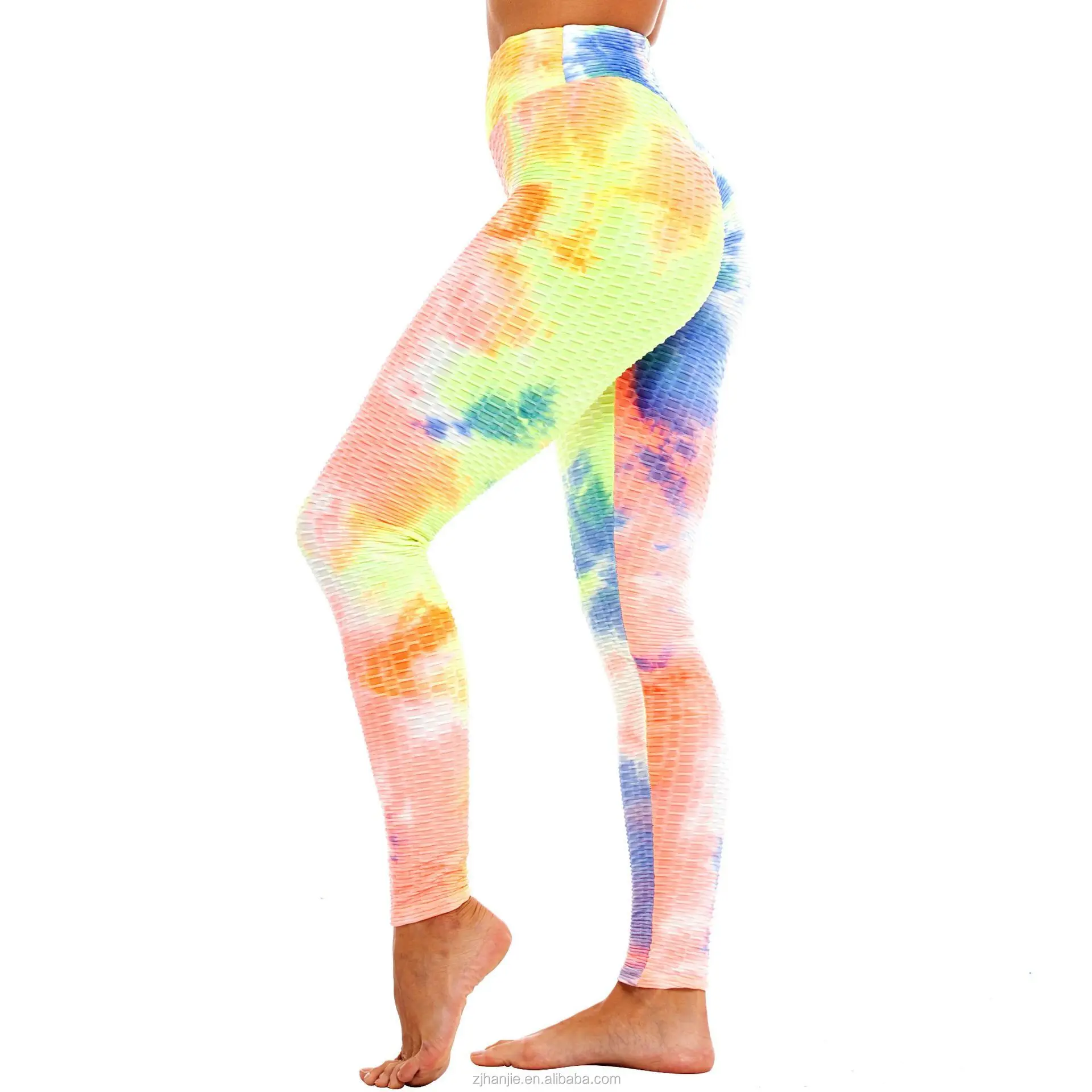 Hot Selling Booty Scrunch Ten colors Tie Die  Sexy High Waist opaque Butt Scrunch Push Up Anti Cellulite Compression Leggings