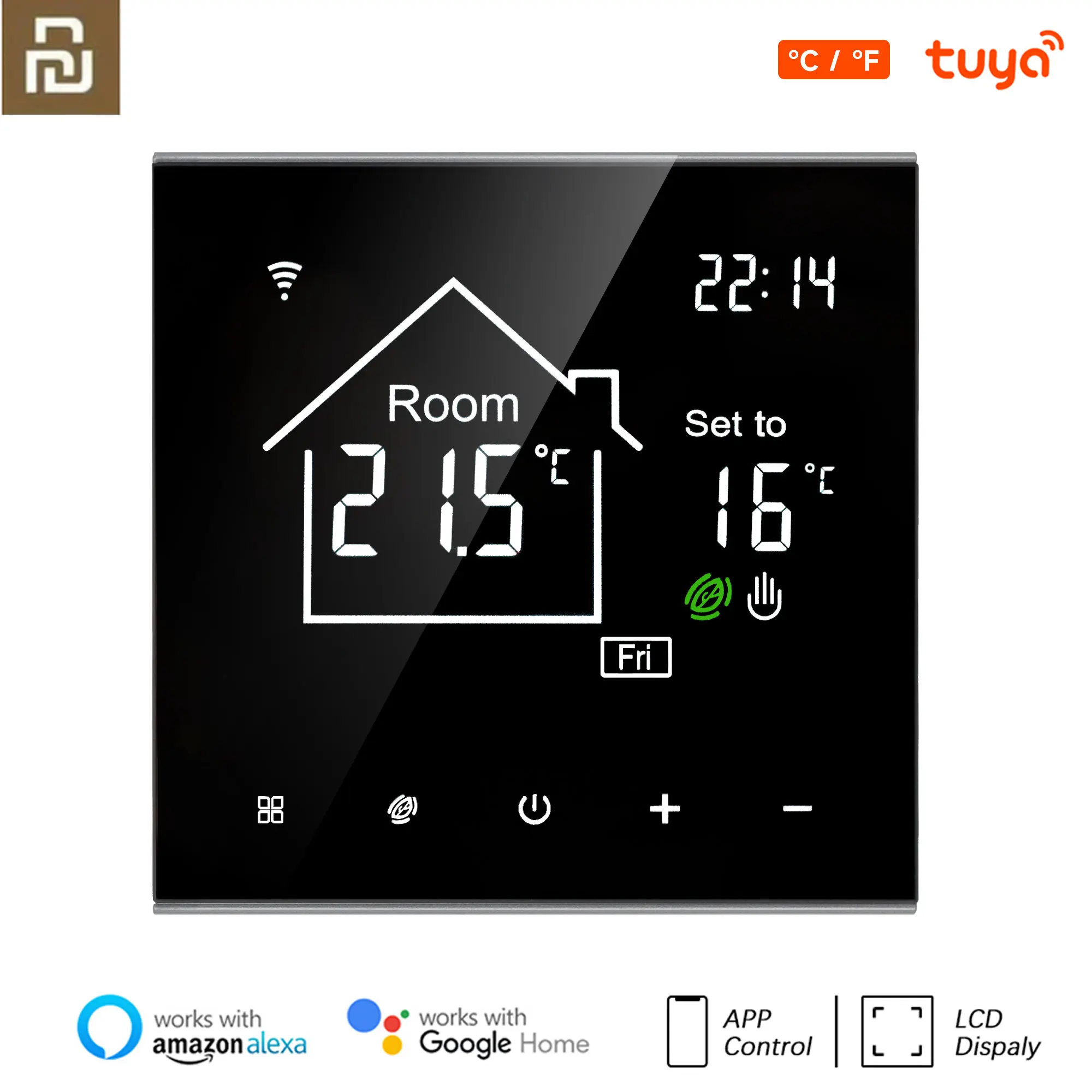 Youpin wifi smart thermostat lcd display touch screen for electric
