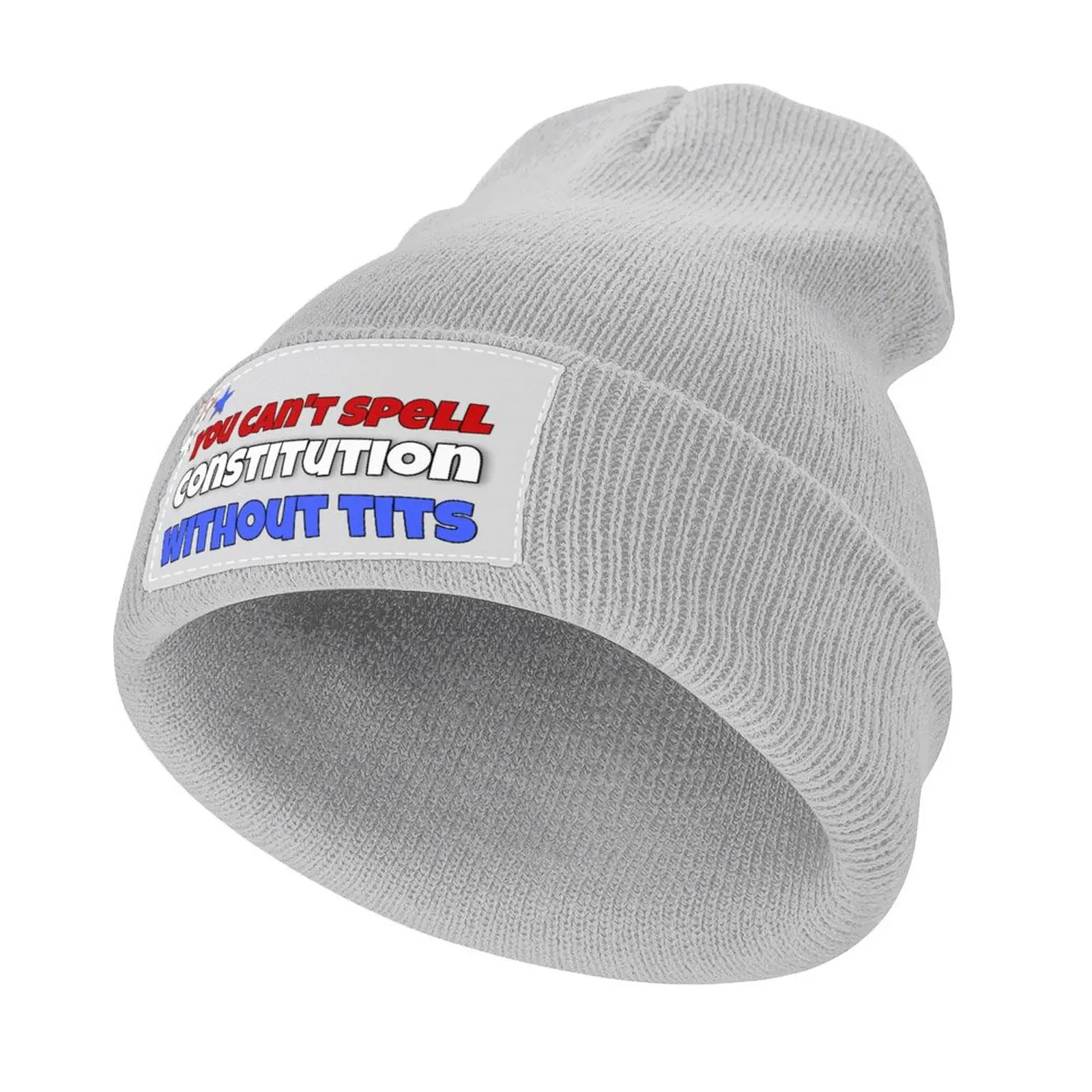 

Red, White & Royal Blue - U cant spell constitution without tits Knitted Hat funny hat fashionable Hat Girl Men's