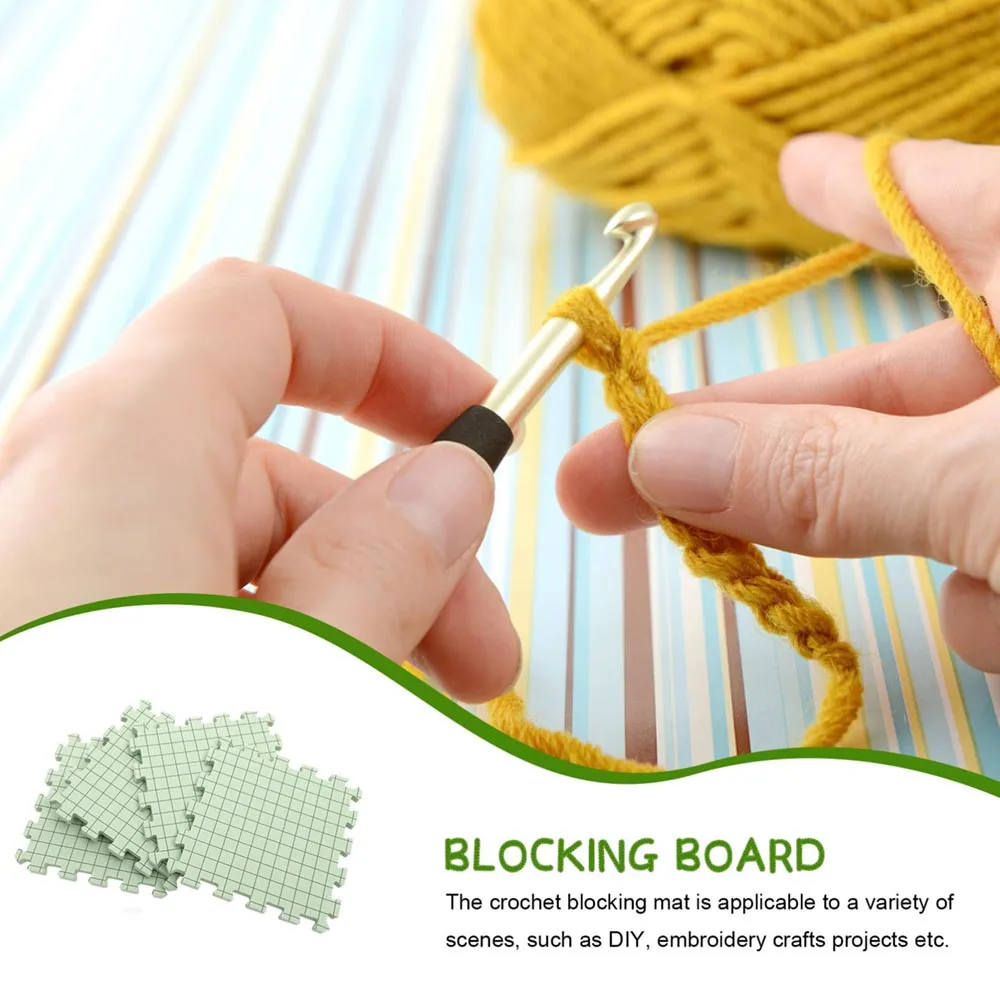 4Pcs/Set 12inch Foam Blocking Mats Foam Crochet Blocking Boards Grid