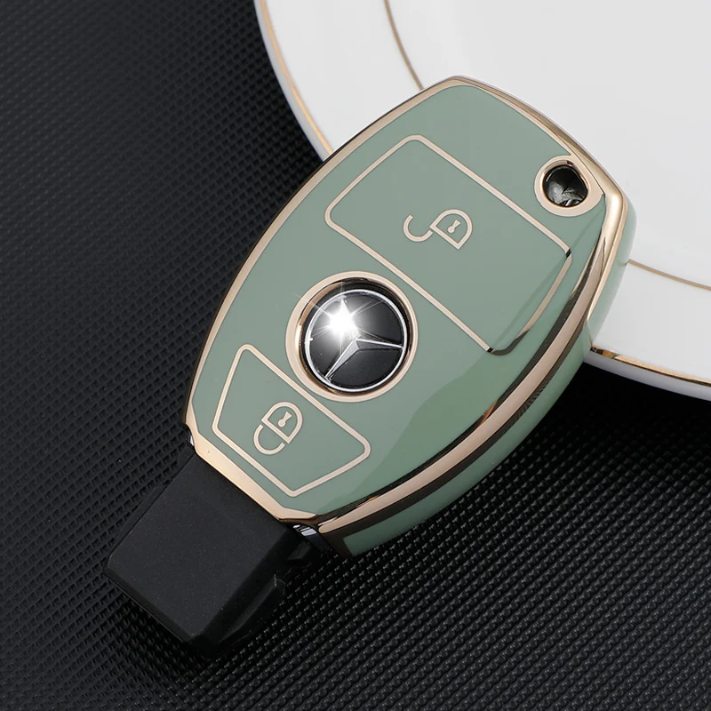 Custodia Silicone Chiave Auto Custodia In Silicone TPU Per Chiave Auto Mercedes-Benz - Colore Rosso, Protezione Anti-urto E Anti-graffio, Universale