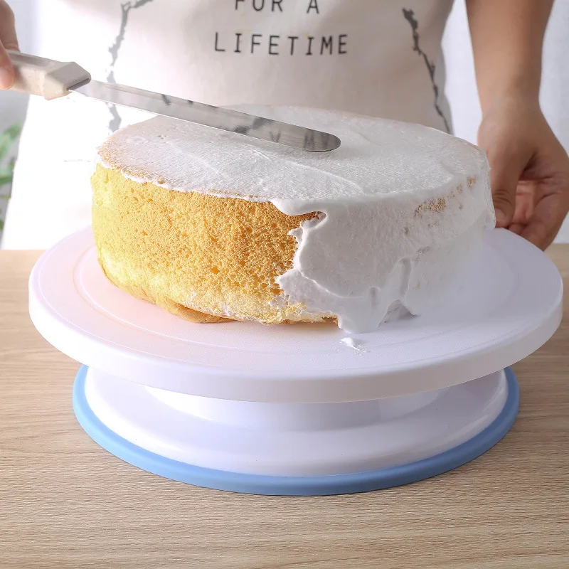 Plastic Cake Plate Turntable Rotating Anti-skid Round Cake Stand
