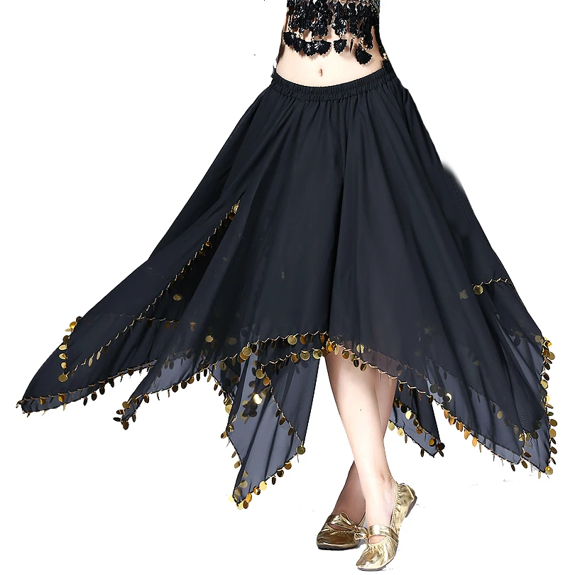 

High Quality Belly Dance Skirt India Belly Dance Skirts Chiffon Sequin Edge