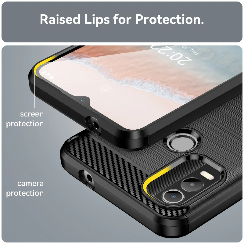 Premium Carbon Fiber Shockproof Bumper Soft TPU Phone Case Cover