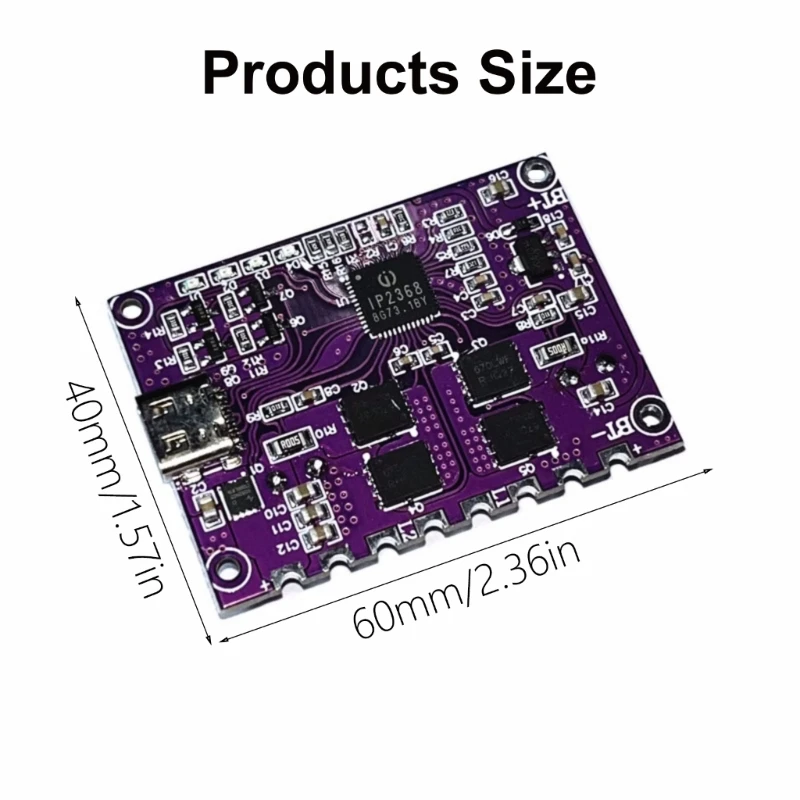 IP2368 100W Bidirectional Fast Charging Module with USB Output for Power Assembly