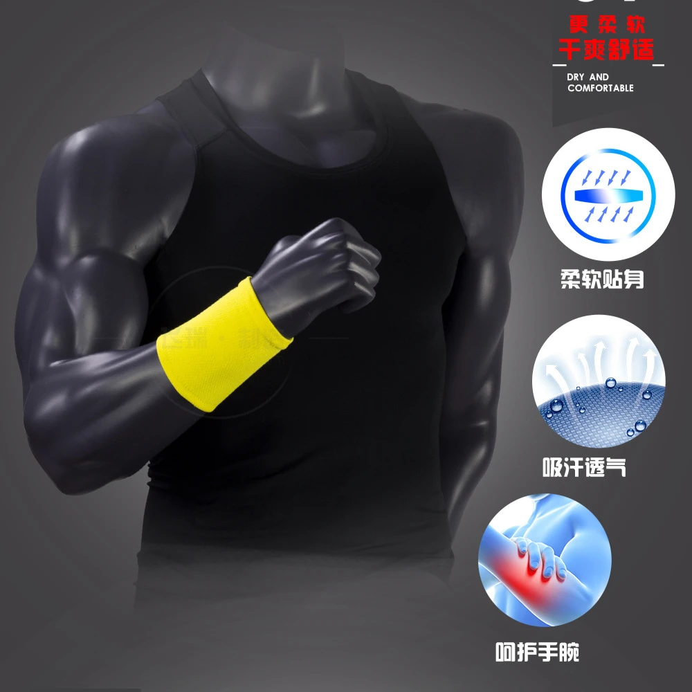 Comfortable High-Elastic Wrist Sweatband for Athletic Support and Protection