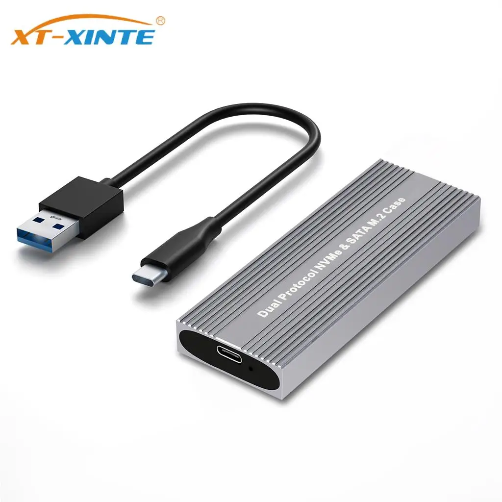 

M.2 SSD Case for NVMe SATA Dual Protocols Solid State Drive Case 10Gbps for M.2 M Key/B&M Key 2230 2242 2260 2280 SSD Enclosure