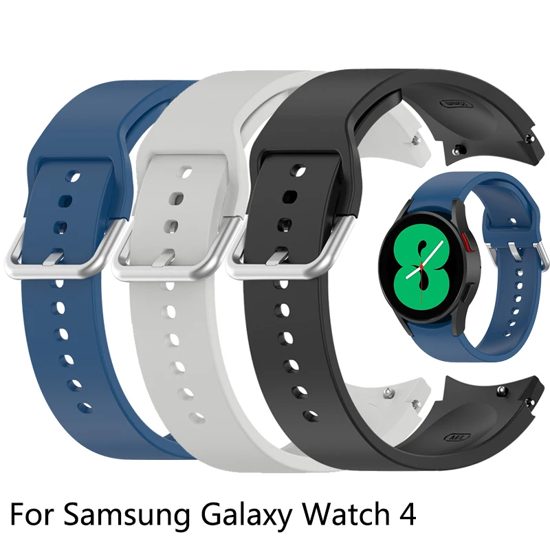 SoftRubberWatchbandForSamsungGalaxyWatch4Strap40mm44mm