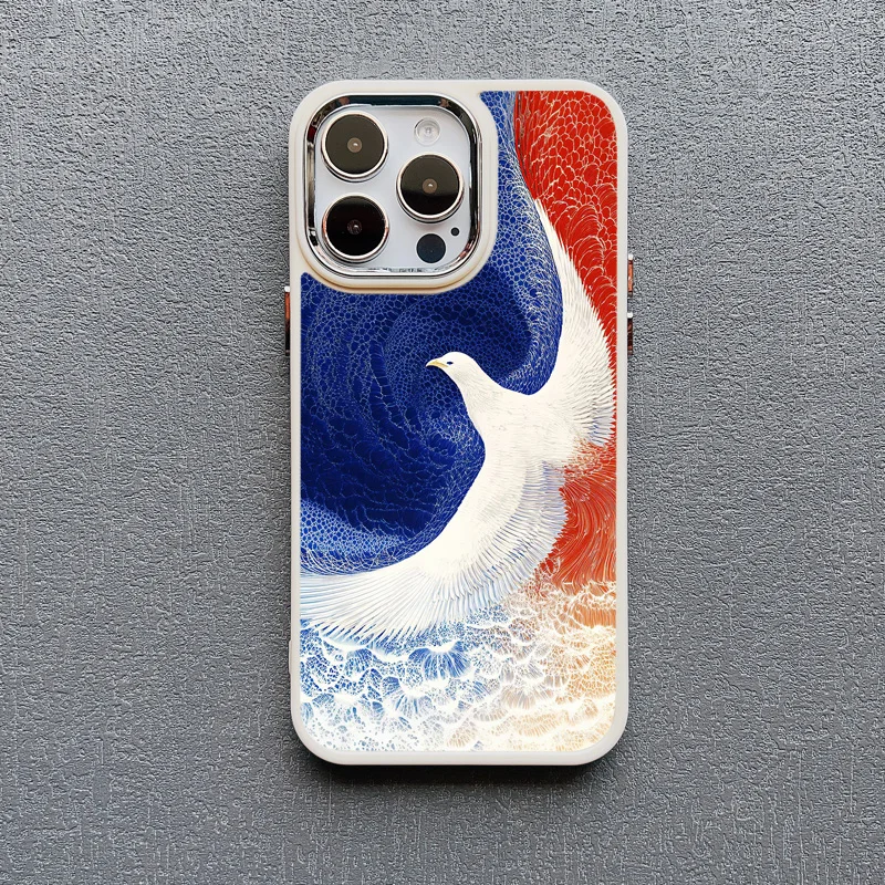 Eagle Soaring Cartoon Pattern Silicone Phone Case - Stylish Back Cover