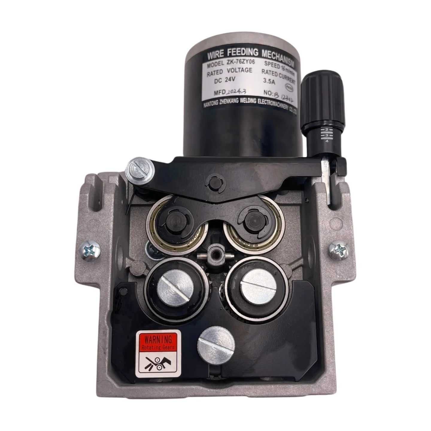 Mig Wire Feeder Motor 76ZY06 24V DC 15m/min Double drive 80W Roller V1.0 / 1.2 6