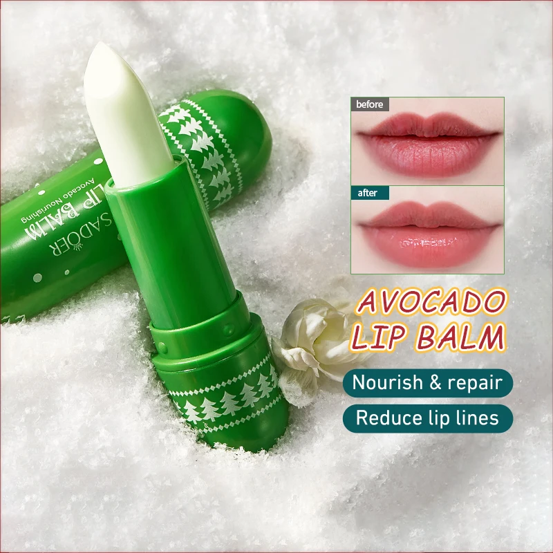 SADOER Christmas Moisturizing Lipstick Anti Cracking Hydrating Repair Nourishing Plump Lips Lip Balm Lip Plumper Skin Care