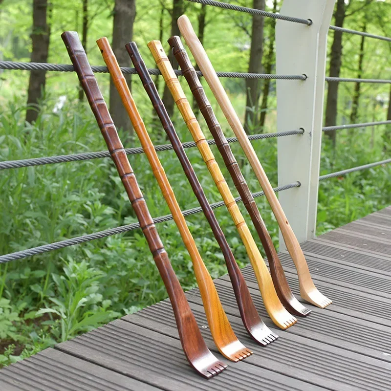 Long Handle Wooden Back Scratcher Massager Back Scratching Rake HouseholdWooden Body Massage Health Products 2