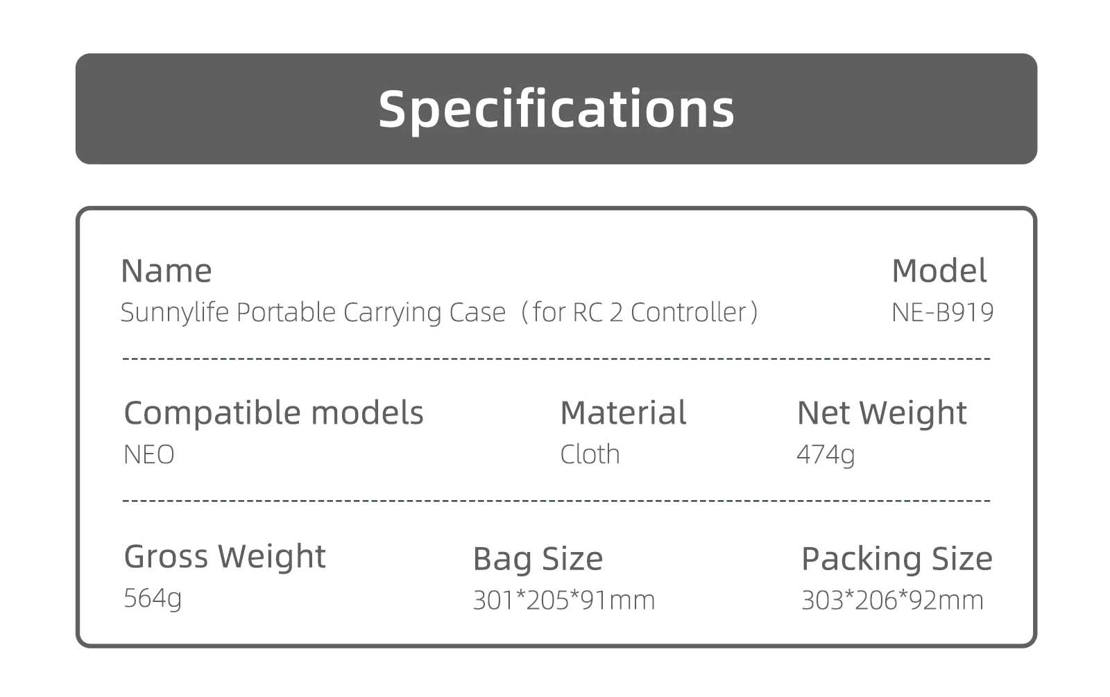 For DJI NEO Pouch For RC 2 Remote Control For DJI NEO Handheld Flight Camera Kit Pack For DJI NEO Protective Case