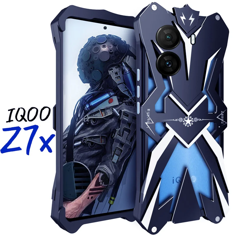 Metal Steel Machinery Series Cases Thor For VIVO IQOO Z7 Z7X Z7i Heavy Duty Armor Aluminum Phone For Iqoo Z7 Z7x Z7i CASE Cover