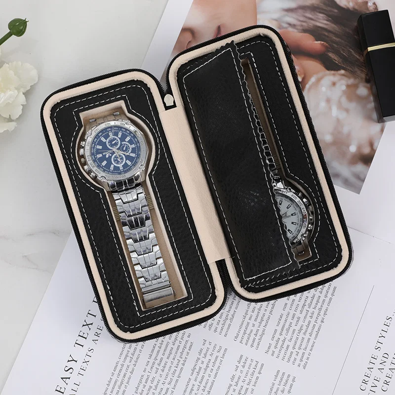 Watch Storage Box Embers Watch Box 2 4 8 Slots Leather Watch Storage Box Portable Travel Case Shockproof Scratch-resistant