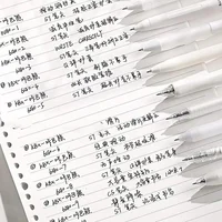 5Pcs Minimalist Transparent 0.5mm Gel Pens Set Large Capacity Quick-Drying Black Ink Pen Fashion Office Signature Pen 3