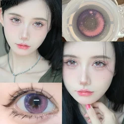 Vibrant Fantasy Color Contact Lenses - Blue, Green, and Pink Shades for Cosplay and Anime Looks (Girl Tears Pink)