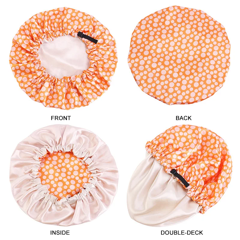 2 Pcs Kids Satin Bonnet Adjustable Sleeping Cap Silk Soft Night Hair Bonnet for Toddler Child Baby