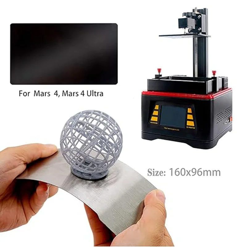 Enhanced Resin Build Plate Set - Strong Adhesion with Flexible Steel Sheet and Magnetic Base (3-Piece Kit)