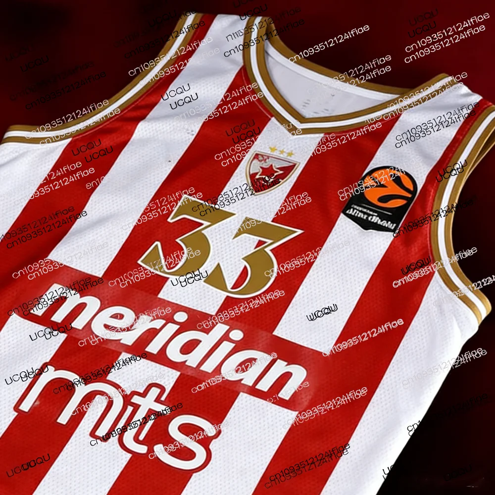 2026 Serbien Belgrad Red Star Europäisches Basketball-Trikot Erwachsene Herren Basketball-Sportbekleidung Fan-Spezialtrikot-Set Kinder-Trikot