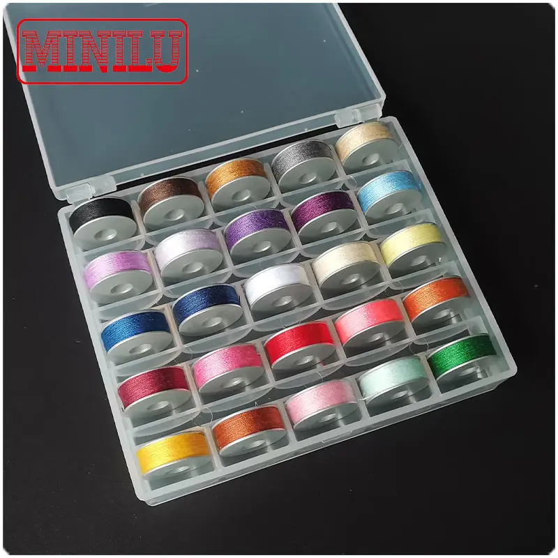 Prewound Aluminum Bobbins with 40S2 Sewing Thread Organizer DIY Sewing  Accessories for Industrial Flat Car Sewing Machine - AliExpress
