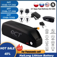 

ebike 48V Electric Bike Battery Hailong 18650 Cells Pack 52V 14Ah 48V 36V 18Ah 15.6Ah 20Ah Powerful eBike Bicycle