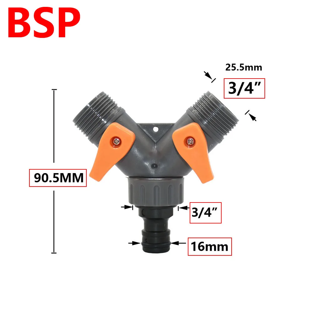 Distributeur en Y 2 voies pour robinets Distributeur 2 voies avec tuyau  d'arrosage Bsp 2 3/4 pouces