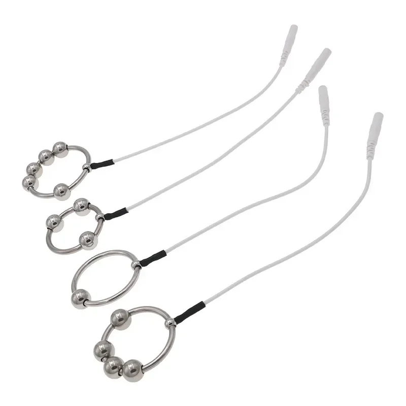 Electro Accessory Cockring Sex Products Electric Shock Metal Penis Ring Cock Ring Massage Chastity Device Sex Toys For Men