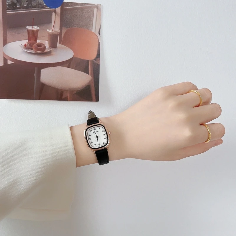 Women's Watch Square Number Small Dial Belt Quartz Watch