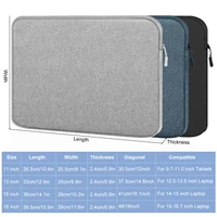 HAWEEL 11 13 15 16 inch Laptop Sleeve Case Notebook Case Tablet Sleeve Zipper Carrying Bag For Macbook Air Pro Pouch Skin Cover - Image 2