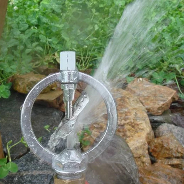 360 Fokos Forgó Cinkfém Pillangó Fej Öntöző Sprinkler Nagy Teherbírású Kerti Gyep Táj Üvegházhatású Spray -Tartozékok - Image 6