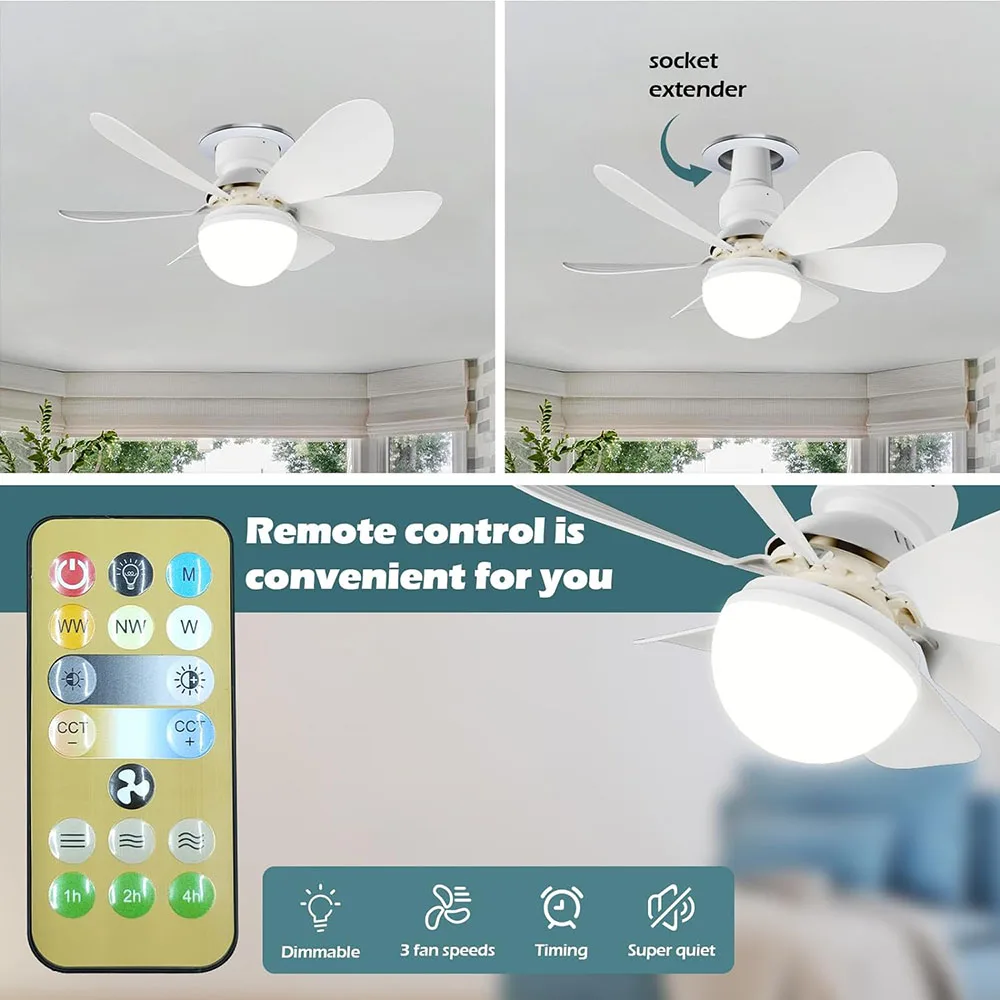 Description Picture 5 of itemLED fan light E27 30W 40W 42cm 52cm ceiling with remote control dimming suitable for living roombedroom kitchen home use 85-265V