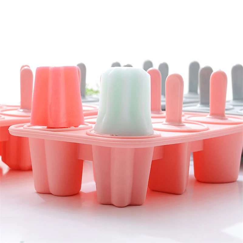 Ice cream molds Silicone Ice Cream Popsicle Mold With Handle DIY Reusable Summer Ice Cube Tray Children's Cream