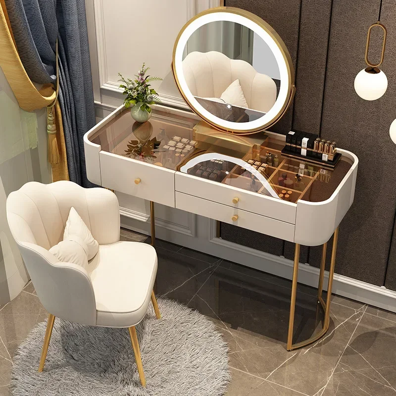 Light Minimalist Dressing Table Luxury Rock Board Bedroom Dressing Table Modern Makeup Cabinet Tocadores Bedroom Furniture