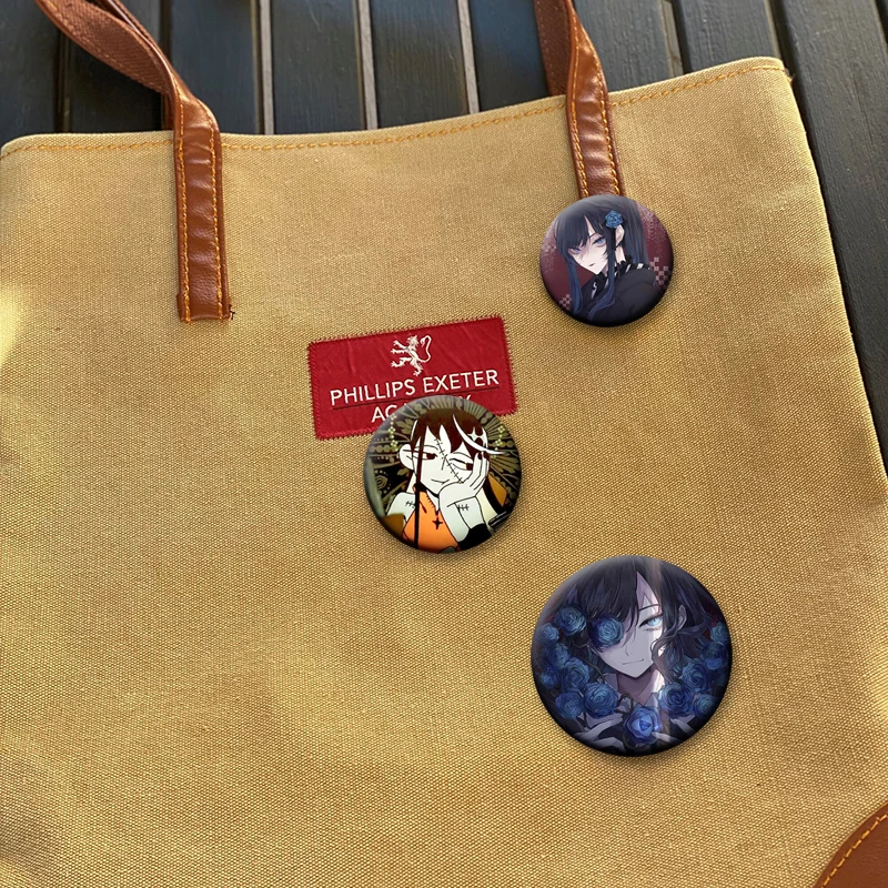 Ado Kyogen X Uta Enamel Pins I Love Ado Vintage Anime Brooch Creative Badge for Hat Bag Decoration Fans Collect Gifts 32/44/58mm
