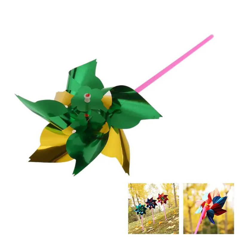20pcs Toy Windmill DIY Kits Colorful Pinwheels for Kids Play House Backyard