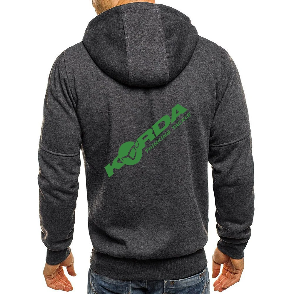 Korda Inspired Tribute 2023 Men Solid Color Hooded Long Sleeves Coat Zipper keep Warm Outwear Leisure Breathable Cardigan Jacket