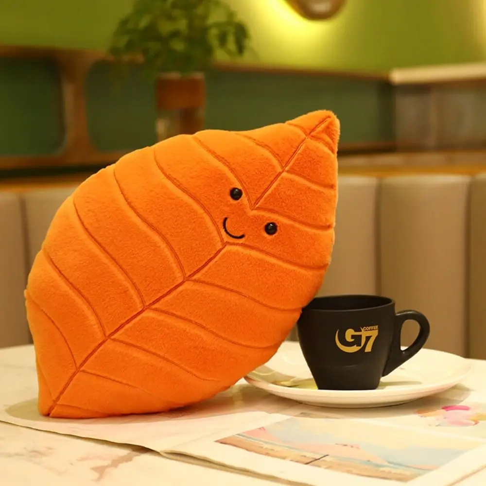 Variety Maple Leaves Plush Pillow Maple Leaf Ginkgo Leaf Green Leaf Plush Dolls Kawaii Cartoon Ginkgo Leaf Stuffed Toy 5