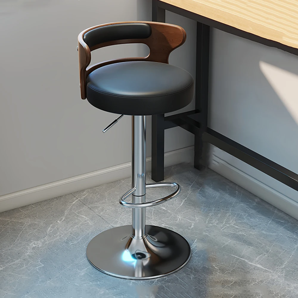 Vintage Classic Bar Chair Luxury Premium Minimalist Ergonomic Bar Chair Adjustable Trendy Taburetes De Home Furniture