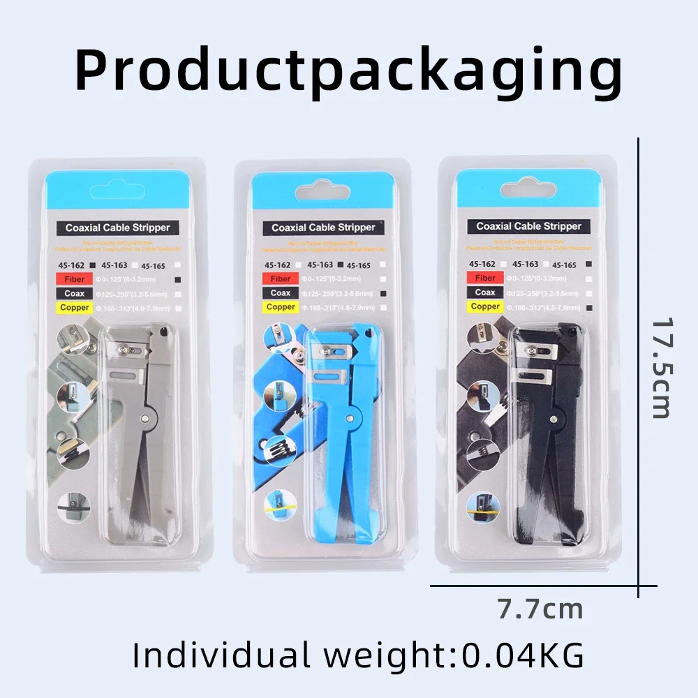 Natalink 조정 가능한 광섬유 스트리퍼 및 케이블 슬리터 (03.2mm / 3.25.6mm / 4.87.9mm 동축 케이블용)