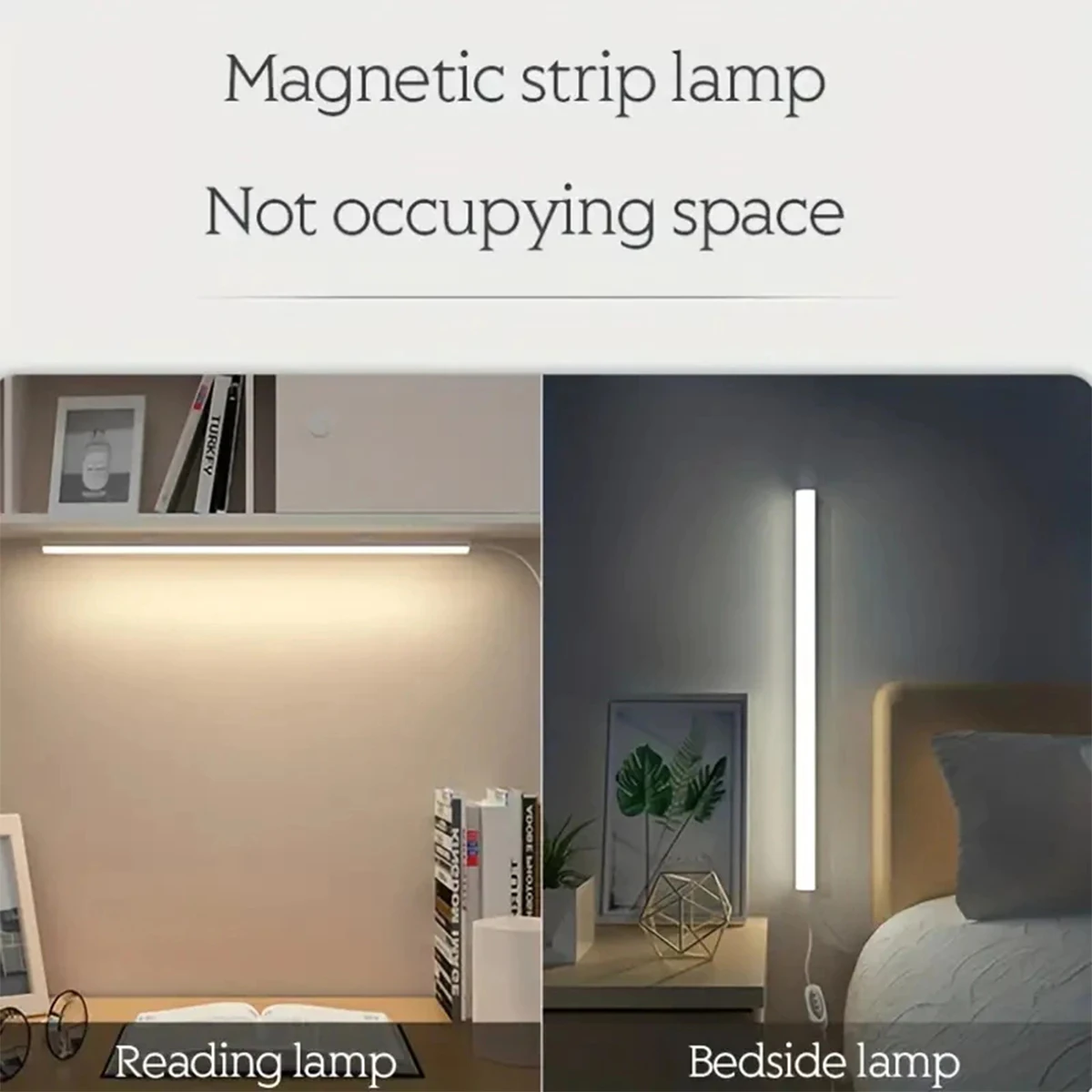 USB-Stecker unter dem Schrank, LED-Beleuchtung, dimmbar, 3-farbig wechselbares LED-Nachtlicht, Küche, Schlafzimmer, Beleuchtung mit Magnetstreifen – Detail 7