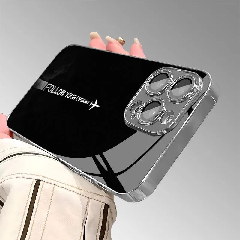 Travel-Inspired Airplane Route Silicone Phone Case