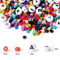 28 Cells 3mm Glass Rice DIY Beads Set Bracelet Making Kit For Kid Creative Necklaces With Letter Art And Craft Toys Girls Gift 4