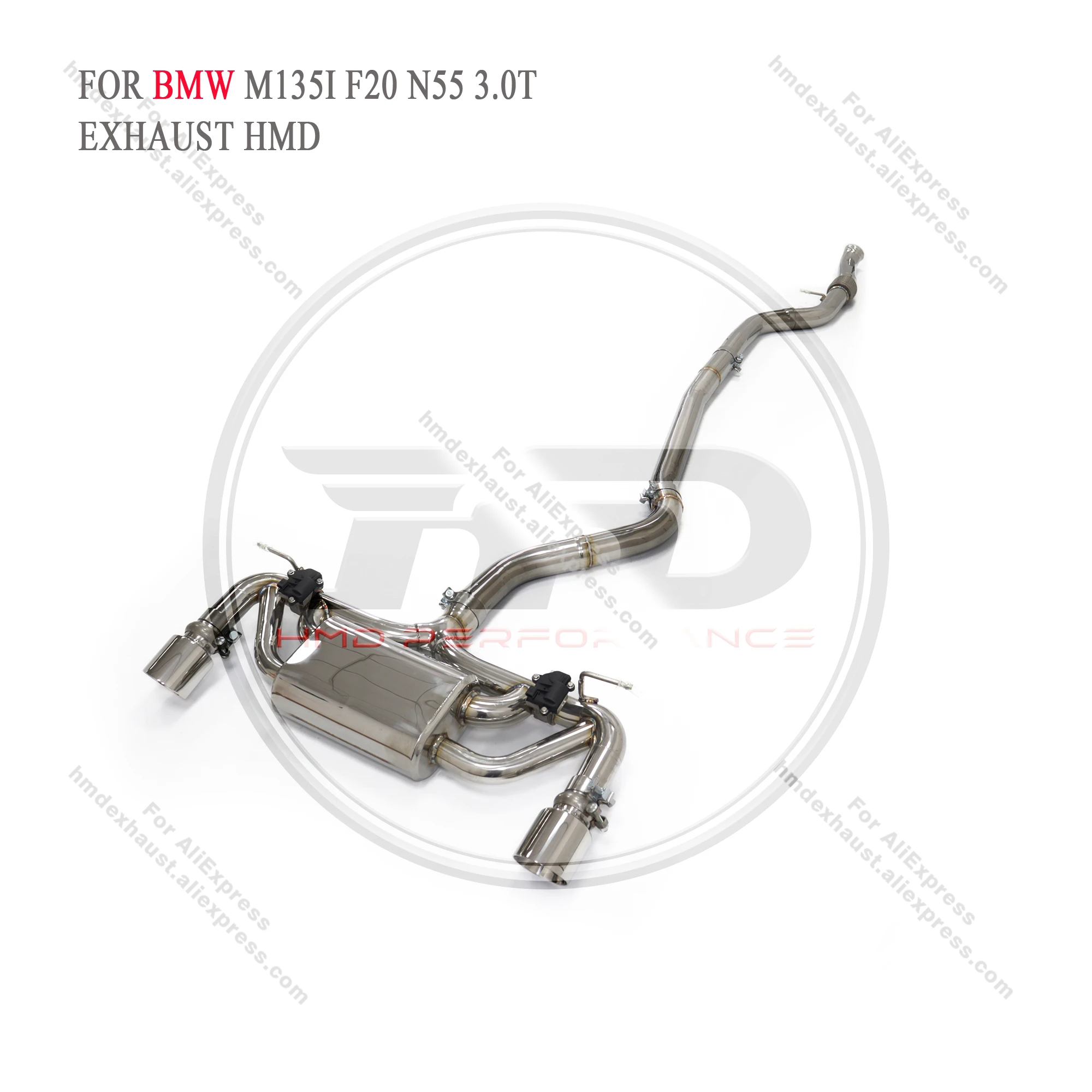 

HMD Stainless Steel Exhaust System Performance Catback for BMW M135I F20 N55 3.0T automatic modified electronic valve muffler