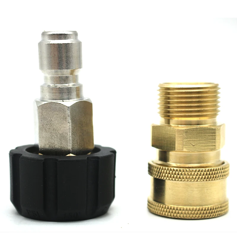 4 stks Voor Hogedrukreiniger Slang Messing Quick Connect Adapter met