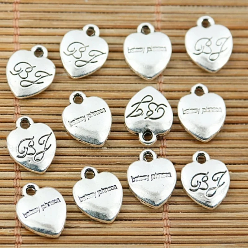 

20pcs 13*10mm Tibetan Silver Tone Heart Charms EF1939 Charms for Jewelry Making