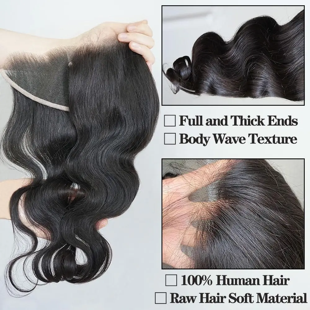 Body Wave 5x5 2x6 HD Lace Closure Human Hair Ear to Ear Full Density 13x4 HD Lace Frontal Human Hair Tiny Knots Real Invisible
