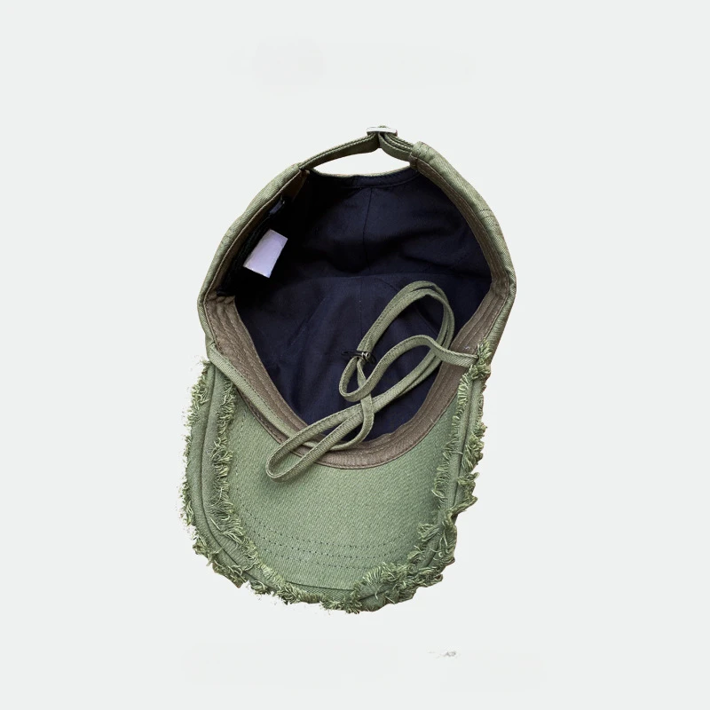 Baseball Hat For Women Men Cotton Adjustable Ball Caps Metal Logo Outdoor Cool Lady Male Sun Lanyard Fixed Hanging Rope Cotton 5