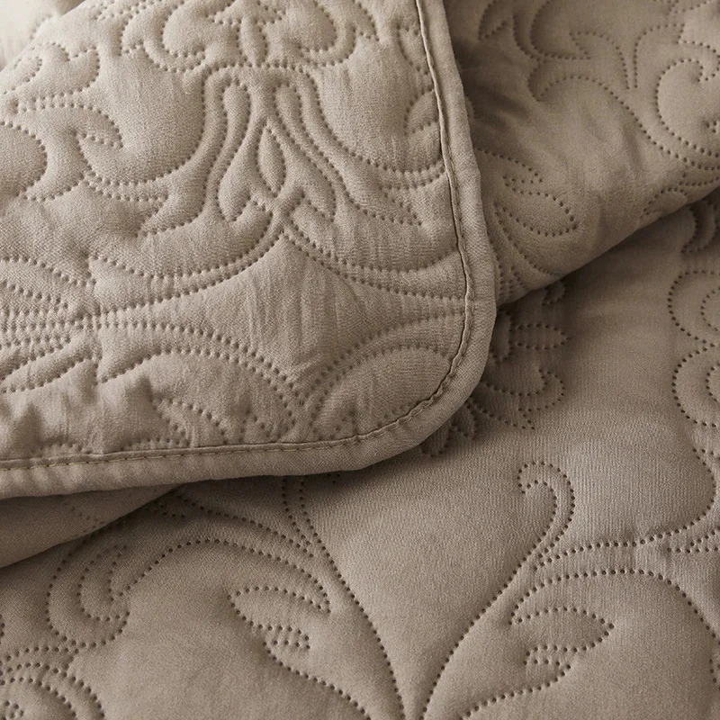 Solid Color Plant Jacquard Bedspread Quilted Bed Covers Bedspread Large Size Coverlet for Bed 220x240/240x250cm