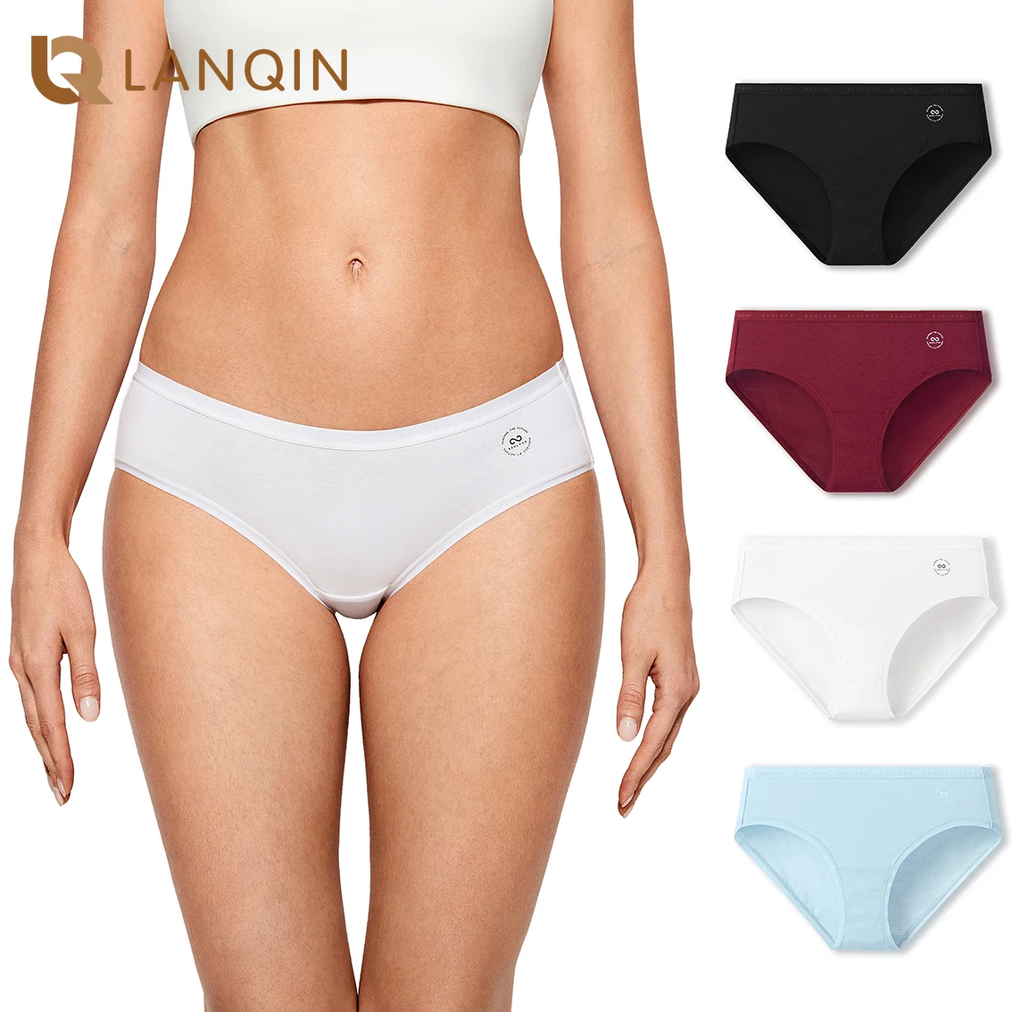 4 Pack Natrelax Women's Underwear Cotton Panties Low Rise Ladies Tagless Modal Hipster Panty Soft Solid XS S M L XL Gift Box